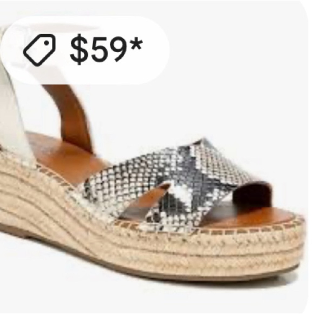 Franco Sarto Snakeskin Patterned Women's wedge  Sandals - Picture 14 of 14